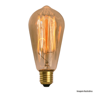 Lampada resistencia carbono st58 squirrel cage 40w 220v gmh /ref:st58-sc-40w-220v.