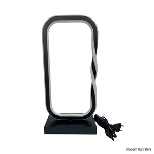 Luminaria de mesa castor 55w 40cm preto gmh /ref:l-castor-40-preto.