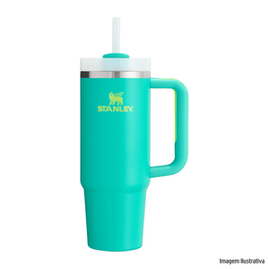 Copo térmico quencher com tampa tropical teal 887ml  stanley /ref: