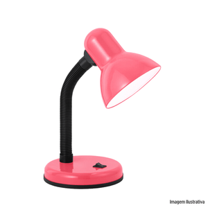 Luminaria mini office lamp e27 rosa gmh /ref:mol-rosa.