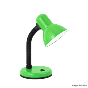 Luminaria mini office lampada e27 verde gmh /ref:mol-verde.