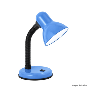 Luminaria mini office lampada e27 azul gmh /ref:mol-azul.