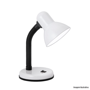 Luminaria mini office lampada e27 branco gmh /ref:mol-b.