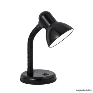 Luminaria mini office lampada e27 preto gmh /ref:mol-p.