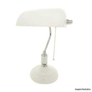 Luminária inglesa e27 branco gmh /ref:l-inglesa-branco.