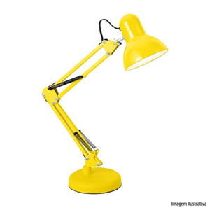 Luminária desk lampada e27 amarelo gmh /ref:dl-amarelo.