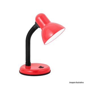 Luminária mini office lampada e27 vermelho gmh /ref:mol-v.