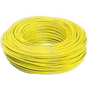 Cabo flexível 1,5mm rolo com 100mts 400/750v amarelo sil / ref.1,5mm
