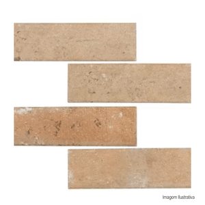 Revestimento mosaico geordian red assim 7x26cm portobello /ref. 203787e
