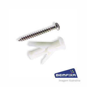 Bucha frog pequena com parafuso 4,5x45mm com 50 unidades - bemfixa