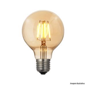 Lampada filamento led g80 squirrel cage 4w bivolt gmh /ref:lg80-sc-4w.