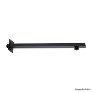 Haste parede 40cm black matte lexxa /ref:lx03b