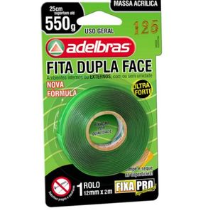 Fita dupla face massa acrílica 12x2m - adelbras