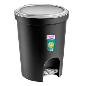 Lixeira de plástico redonda com pedal 6,6 - sanremo