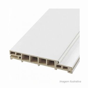 BATENTE PVC WOOD LAQUEADO COM CABECEIRA DE 92CM 19X213CM BRANCO PORMADE / REF. MAR190x211PVCABCO