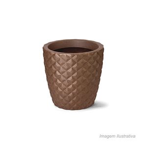 Vaso diamante redondo n33 ferrugem - nutriplan