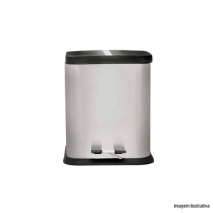 Lixeira com pedal jaspe quadrado 6 litros mor /ref:8232.