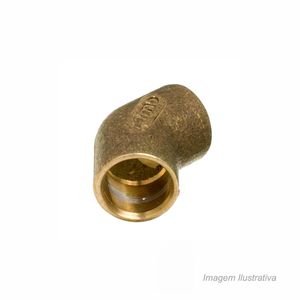Joelho de cobre latão 45° 22mm - universo conexões