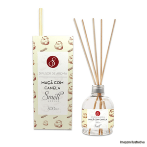 Difusor de aromas com palitos 300ml maçã e canela smell aromas /ref:507