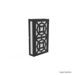Arandela cobogo circolo 3000k 12w preto fosco avant /ref:341390970