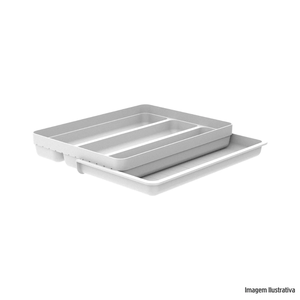 Organizador de utensílios logic com extensor branco ou plásticos /ref:ol750bcf.