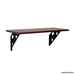 Prateleira elite madeira pinus com suporte metálico 25x40cm tramontina /ref:91286047.