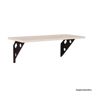 Prateleira elite madeira pinus com suporte metálico 25x60cm maple tramontina /ref:91283067.