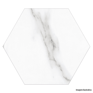 Porcelanato retificado hexagonal calacata light mt 19,85x22,93 roca /ref:roc074900031.