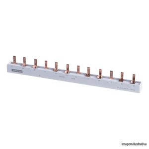 Barramento din 3 fases 12 polos tipo pente 21 cm tramontina /ref:56300104.