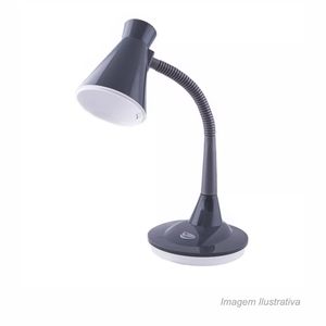 Luminária de mesa cinza taschibra /ref:3075.