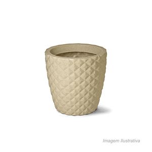 Vaso diamante redondo n33 areia nutriplan /ref.7301703-19