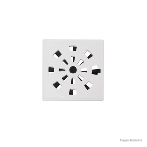 Grelha quadrada rotativa pvc com anti-inseto 10,2x10,2cm branco astra /ref:grb3.