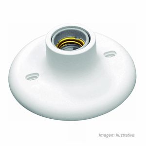 Plafunil soquete de louça branco taschibra /ref.02080009-01