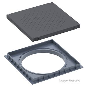 Tampa piso reforçada 350mm  preto tigre /ref.27801340
