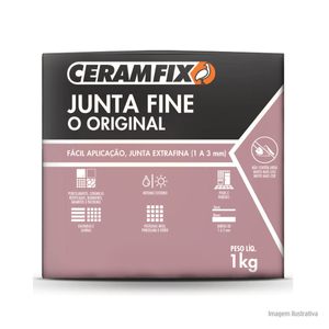 Rejunte fine 1kg grafite ceramfix
