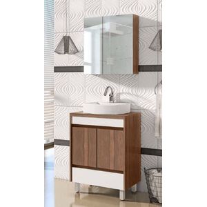 Kit paris 65 com pé 65cm branco/ébano - balcony