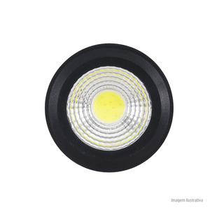 Spot reflex sobrepor 5w 6000k bivolt preto gaya /ref.7141