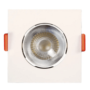 Spot de embutir easy quadrado led luz amarela 7,5cm 3w branco - llum..