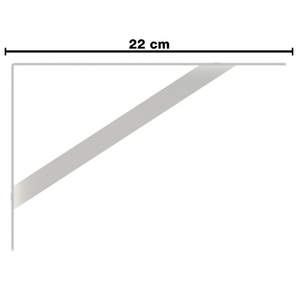 Suporte para prateleira mão francesa leve 22cm branco - brasforma