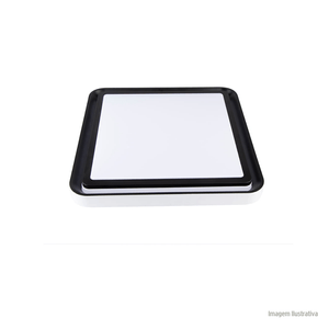Plafon led quadrada zony 36w 3k/4k/6,5k preto nordecor/ref.2672