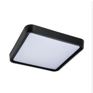 Plafon le seny quadrado 35w 3000k 50x50cm preto nordecor /ref.2348