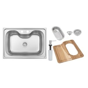 Cuba undermont morgana em aço inox 69x49 com acessórios - tramontina