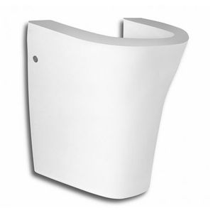 Coluna suspensa para lavatório polido aloha/up 24x39cm branco celite /ref. 1562020010300