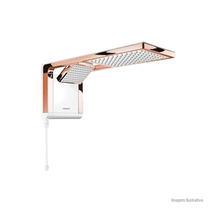 Chuveiro elétrico acqua duo ultra 220v branco/rose gold lorenzetti /ref.7510124