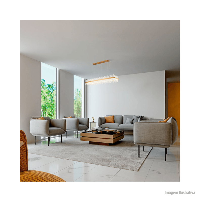 Pendente_Led_Lowy_Retangular_120CM_40W_3000K_Dourado_Brilho__Nordecor__REF_2764_8008302