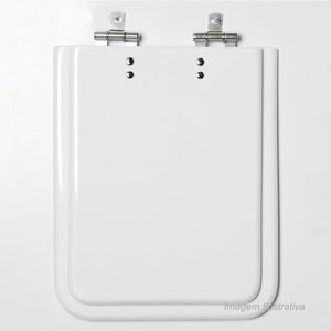 Assento sanitário square em mdf laqueado branco - tomdo