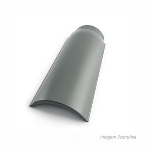Cumeeira esmaltada 17x43cm cinza - perkus