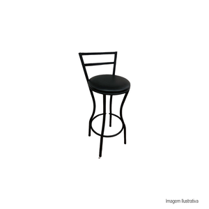 Banqueta home courino preto fama /ref:9731.