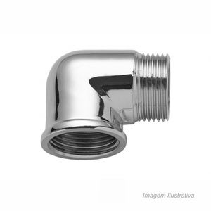 Joelho de 90º mxf 1/2" cromado - blukit