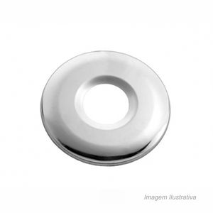 Canopla com furo rebaixado 1/2" cromado - blukit